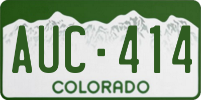 CO license plate AUC414