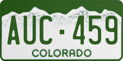 CO license plate AUC459