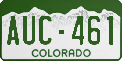 CO license plate AUC461