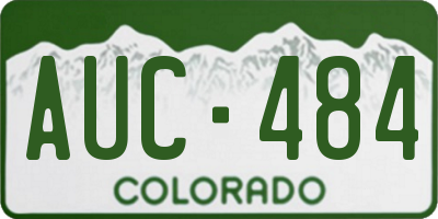 CO license plate AUC484