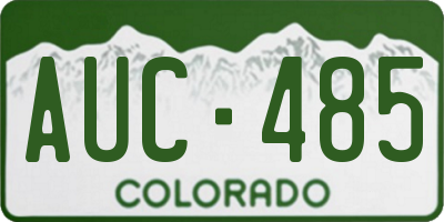 CO license plate AUC485