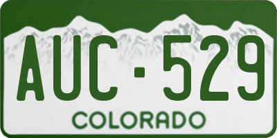 CO license plate AUC529