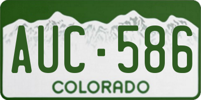 CO license plate AUC586