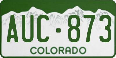 CO license plate AUC873