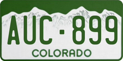 CO license plate AUC899