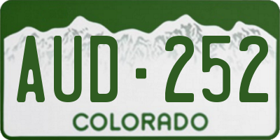 CO license plate AUD252