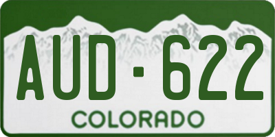 CO license plate AUD622