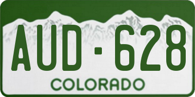 CO license plate AUD628