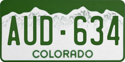 CO license plate AUD634