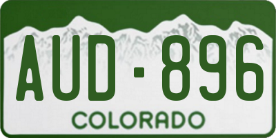 CO license plate AUD896