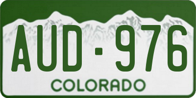 CO license plate AUD976