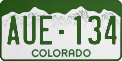 CO license plate AUE134