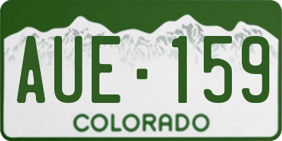 CO license plate AUE159