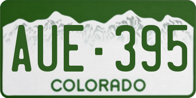 CO license plate AUE395