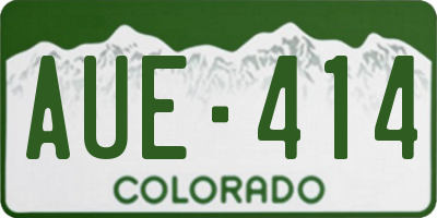 CO license plate AUE414