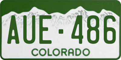 CO license plate AUE486