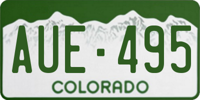 CO license plate AUE495