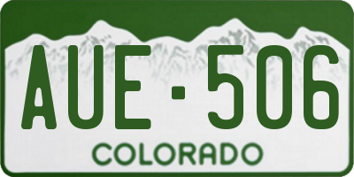 CO license plate AUE506