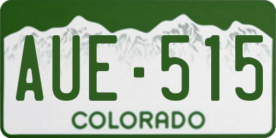 CO license plate AUE515