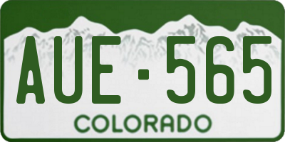 CO license plate AUE565