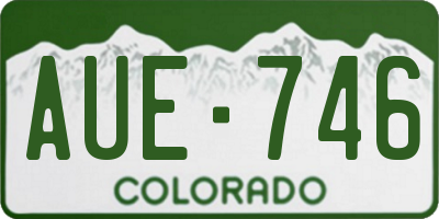 CO license plate AUE746