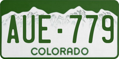 CO license plate AUE779