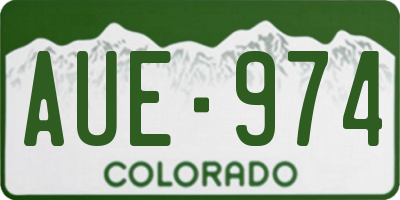 CO license plate AUE974