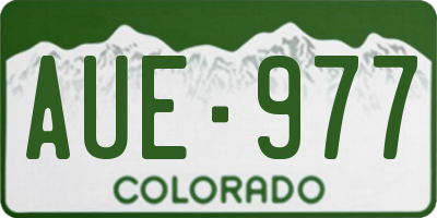 CO license plate AUE977