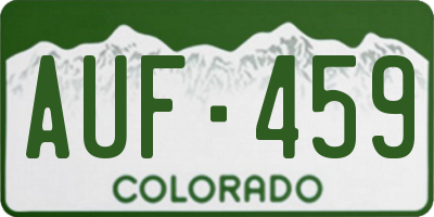 CO license plate AUF459