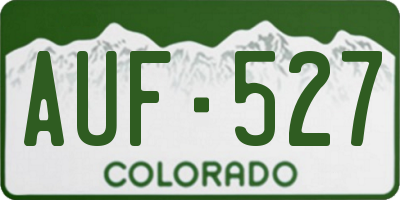 CO license plate AUF527