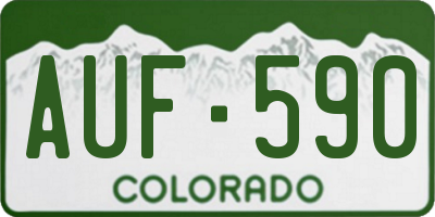 CO license plate AUF590