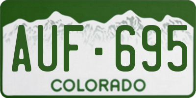 CO license plate AUF695