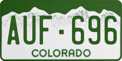 CO license plate AUF696