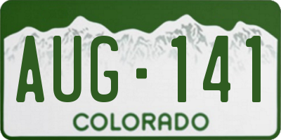 CO license plate AUG141