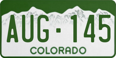 CO license plate AUG145