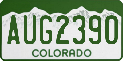 CO license plate AUG2390