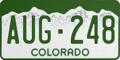 CO license plate AUG248