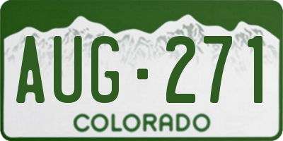 CO license plate AUG271