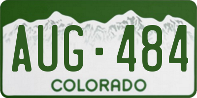 CO license plate AUG484