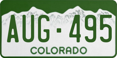 CO license plate AUG495