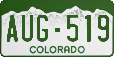 CO license plate AUG519