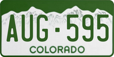 CO license plate AUG595