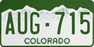 CO license plate AUG715