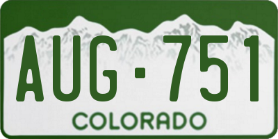 CO license plate AUG751