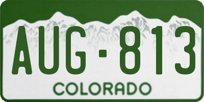 CO license plate AUG813