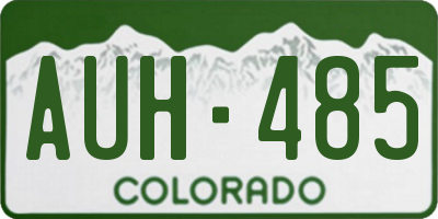 CO license plate AUH485