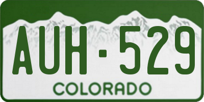CO license plate AUH529