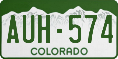 CO license plate AUH574