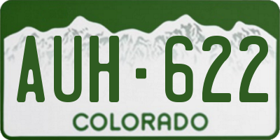 CO license plate AUH622
