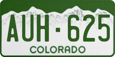 CO license plate AUH625